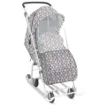 Санки-коляска Nika Наши детки 3-1К с ромбиками серый