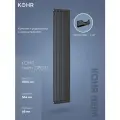 Стальной трубчатый радиатор Kohr Heim 2180/12 секций с боковым подключением 3/4 черный