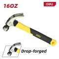 Молоток-гвоздодер 450гр Deli DL5002F (магнит, противоскользящий боек, фиберглассовая рукоять)