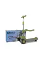 Детский самокат-беговел RiverToys HB-603-GREEN зеленый от 1 года с сиденьем