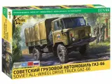 Сборная модель ZVEZDA Советский грузовой автомобиль ГАЗ-66 (3707) 1:35