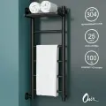 Полотенцесушитель Водяной Onix, модель Classic Plus Black Left 300x800, Лесенка с боковым подключением слева, Черный матовый, полный комплект