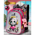 Рюкзак школьный для девочки 17 л для начальной школы с анатомической спинкой SkyName (СкайНейм), с мишкой