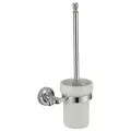 Ершик для унитаза GANZER GZ31090, латунь, с крышкой, цвет хром, подвесной, 38х15,5 см