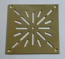 Решетка Напольная из Латуни 125*125мм. Перфорация Снежинка