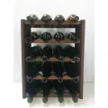 Винный стеллаж из дерева для 20 бутылок коричневый