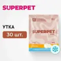 Влажный корм SUPERPET для кошек, замороженный, утка, фарш, 100г * 30 шт