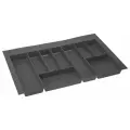 Лоток для столовых приборов в ящик 800 мм пластмасса антрацит (серый)