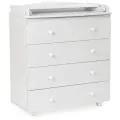 Пеленальный комод BEBIZARO REGENCY FOUR GRAY (ШхГхВ) 84х44х97 см