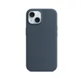 Чехол силиконовый Магсейф для iPhone 15 Storm Blue с анимацией NFC, Silicone case Магсейф для айфон 15 - Грозовой синий