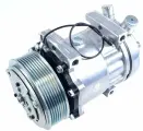 RC-U0840, Компрессор кондиционера Sanden 7H15 (12V, PV8) выходы вертикальные (O-ring) 3/4 - 7/8 Монтажное крепление - направляющие
