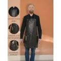 Фартук для гриля кожаный коричневый