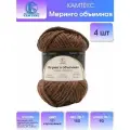 Пряжа для вязания Камтекс 'Меринго объемная', 150г, 90м (20% меринос, 20% полутонкая шерсть, 56% акрил, 4% лайкра) (121 коричневый), 4 мотка