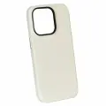 Чехол на Айфон 14 Про Макс Кожаный с Магсейф (Leather MagSafe Soft touch) Защита камеры, оригинал — Белый