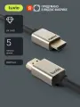 Кабель HDMI Tuvio, версия HDMI 2.1, 5 метров, темно-серый, позолоченные контакты