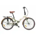Складной велосипед SHULZ Krabi V-brake British Heritage, колеса 24″, 3 скорости - белый