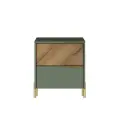 БРВ Мебель SIENA тумба прикроватная КОМ2S (Дымчатый зеленый/Дуб вотан)