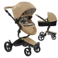 Коляска 2в1 Mima Xari Latte/Autumn strip на чёрном шасси
