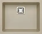 Мойка кухонная Alveus Quadrix Granital 50 прямоугольная, 56x46, мойка для кухни, бежевая, встраиваемая снизу, матовая