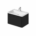 Тумба с раковиной Itana Roberto 70 подвесная, 656 черный софт