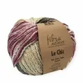 Пряжа Fibra Natura Le Chic 15-206 (5 мотков по 50г/120м) какао/зелёный/вишня/светло-жёлтый