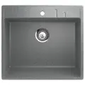 Каменная мойка для кухни врезная SURAGRAN S-15, 550*490мм, прямоугольник, цвет темно-серый/Раковина для кухни