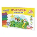 8 шт. Пластилин классический юнландия Веселый шмель, 18 цветов, 360 грамм, стек, высшее качество, 106432