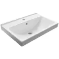 Раковина Sanita Luxe Fest 60 WB. FN/Fest/60-C/WHT. G/S1 Белая фаянс полувстраиваемая 600 Россия