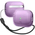 Чехол Elago с ремешком для AirPods Pro 2 (all), прозрачный/фиолетовый