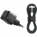 Зарядные устройства Native Union Сетевое зарядное устройство Fast GaN Charger, PD, 30 Вт, кабель 2xUSB-C, черный