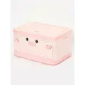 Детский ящик для хранения с дверцей, Розовый