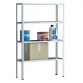 Стеллаж металлический METOS 1810х1000х500 (4 полки, цвет серый)