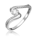 Кольцо PLATINA, белое золото, 585 проба, бриллиант