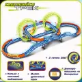 Детский гоночный светящийся гибкий автотрек Givito с машинкой (2 петли 360°), 63 детали G2412-495