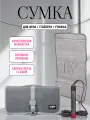 Сумка-чехол BUBM для фена, плойки, стайлера, косметики (серая, складная)