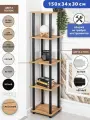 Стеллаж деревянный GASTRORAG 1450/5, 5 полок, размеры 34 х 30 х 148.5 см