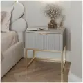 Тумба прикроватная MaxForm, Тумба на ножках Светло-серая 50*40*50