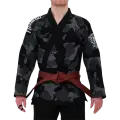 Кимоно для джиу-джитсу HARDCORE TRAINING, размер A1, серый, черный, хаки