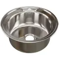Мойка mixline круглая, 49х49х18 см, 0.8, выпуск 3 1/2, с сифоном 528183