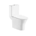 Унитаз-компакт напольный Ceruttispa Bernina Tornado CT11133 с микролифтом, безободковый, фарфоровый, антивсплеск, белый, с нижним подводом, овальный