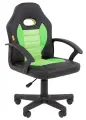 Детское компьютерное кресло CHAIRMAN KIDS 111, экокожа зеленый с подлокотниками, стул для школьника в спортивном стиле