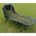Карповая кровать, для рыбалки, анатомическая, нагрузка до 180кг, сталь/флис/оксфорд, цвет камуфляж