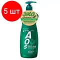 Комплект 5 шт, Средство для мытья посуды AOS ЭКО С Фруктовыми кислотами, 900мл, с дозатором