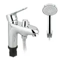 Смеситель на раковину с переключением на душ, лейка, шланг, кронштейн в комплекте