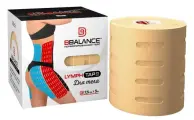 BBTape Lymph Tape / БиБи Тейп Лимфа Тейп - кинезио тейп для тела, перфорированный, бежевый, 7,5 см x 5 м