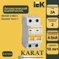 IEK автоматический выключатель ВА47-29 2Р 2 А х-ка С MVA20-2-002-C модульный, двухполюсный 2 штуки
