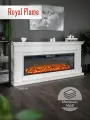 Камин электрический напольный Royal Flame модель CALIFORNIA 60 белый из МДФ, с очагом Vision 60 LOG с дровами, обогревом и эффектом реального пламени