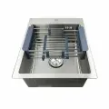 Мойка нержавеющая FABIA PROFI врезная, 40х50 (0,8) с сифоном, переливом и корзиной