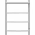 Полотенцесушитель электрический 400x600 POINT Афина (PN04846PW П3) с полкой, диммер справа, белый