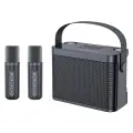 Переносная караоке система [TRS2404] iconBIT [K802B] Колонка 10Вт, 2 микрофона Bluetooth, аккумулятор в колонке 3000mah и микрофонах, 22.3*9.6*15.7CM / 16*10*20.2CM, цвет черный